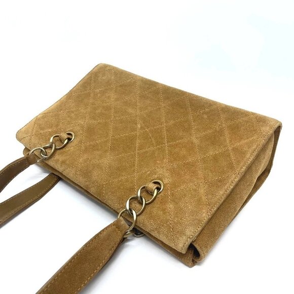 CHANEL Matelasse Tote Shoulder Bag suede Brown - Picture 5 of 10